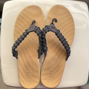 Sperry Navy Thong Sandals -size 9.5